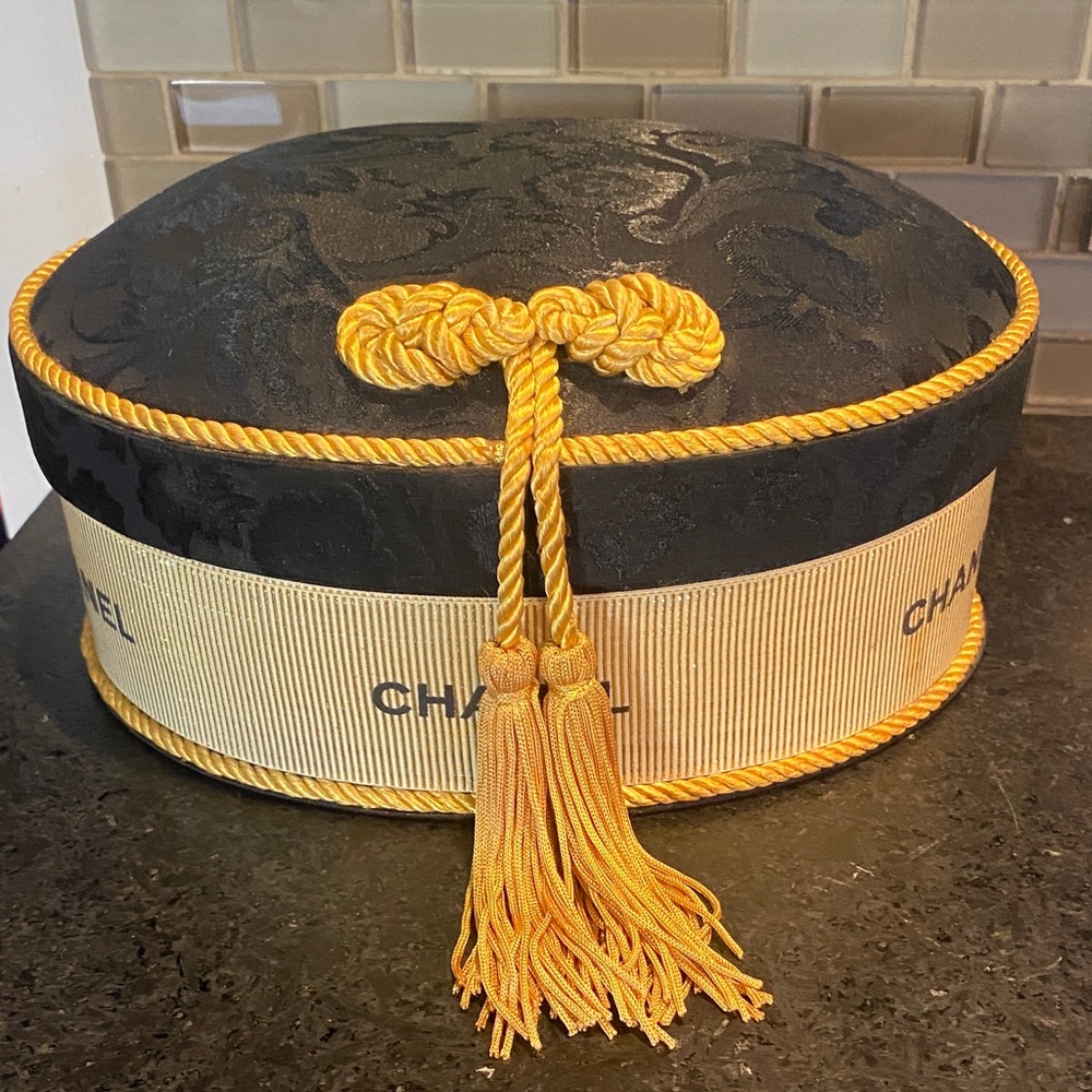 Chanel Black and Gold Decorative Box